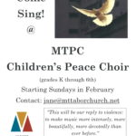 Children’s Peace Choir to launch in February!