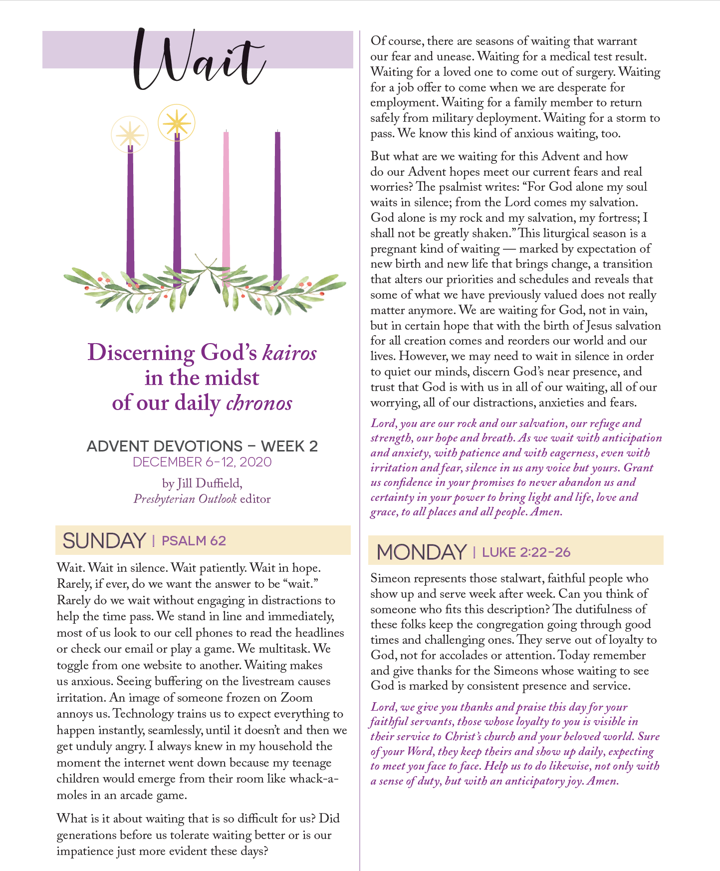 Advent Devotions For Week 2