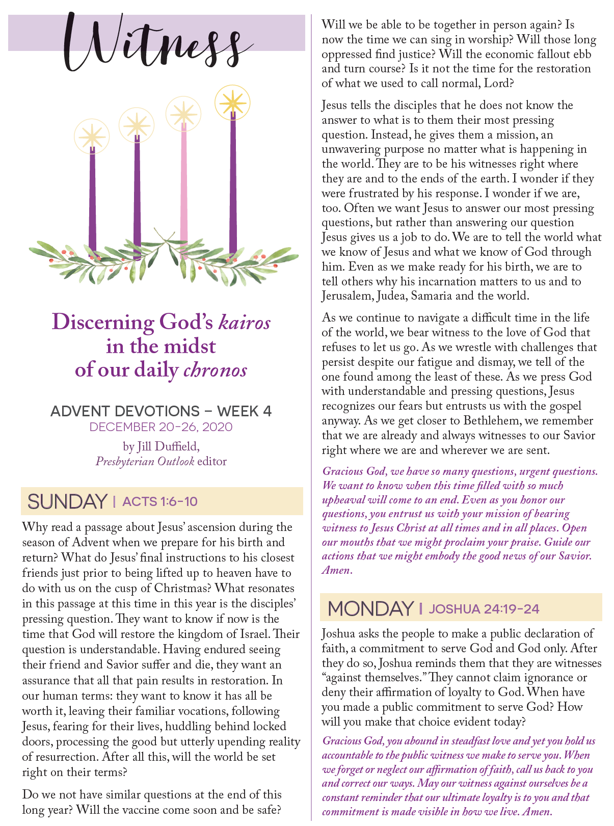 Advent Devotions For Week 4