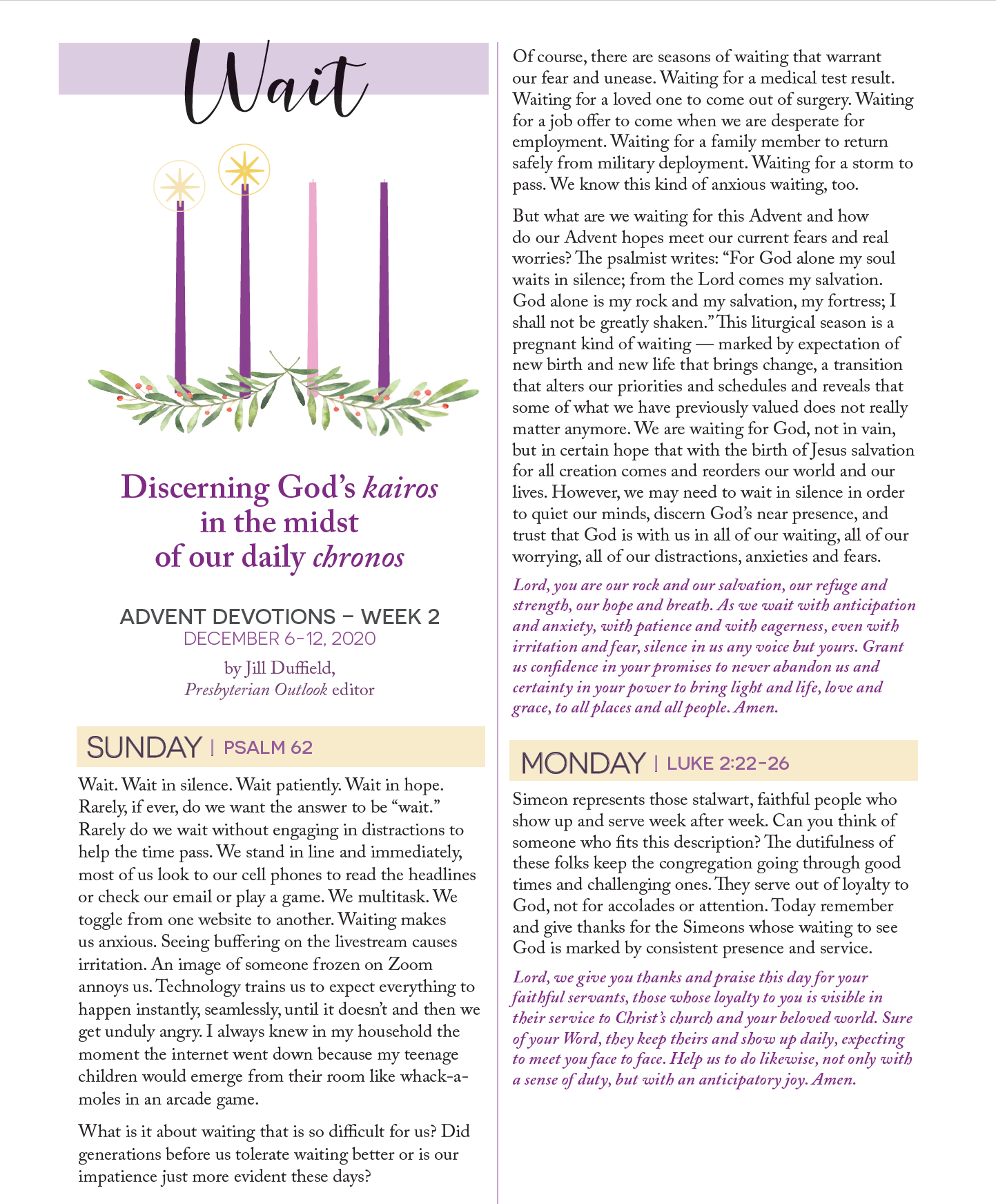 Advent Devotions for Week 2